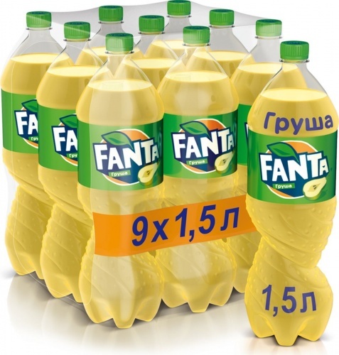 Напитки газированный Fanta груша 1,5л упаковка 9шт