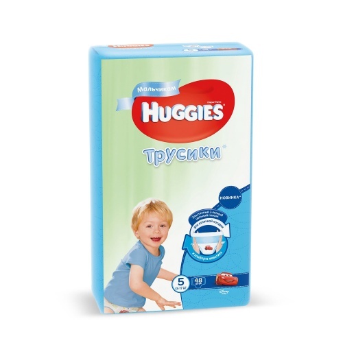 Трусики-подгузники для мальчиков Huggies 5, 13-17 кг, 48 шт.