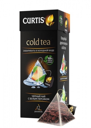 Холодный зеленый чай Curtis Персик, 12х1,7 г