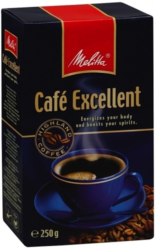 Кофе Melitta Cafe Excellent Экселлент натуральный жареный молотый 250г