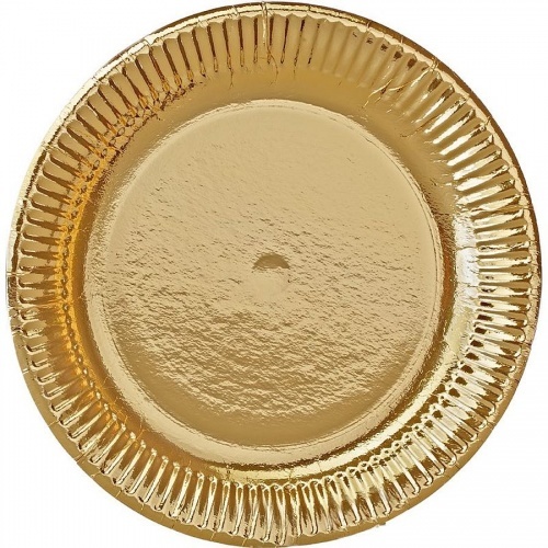 Тарелка Huhtamaki Gold одноразовая бумажная, 19 см, 10 шт