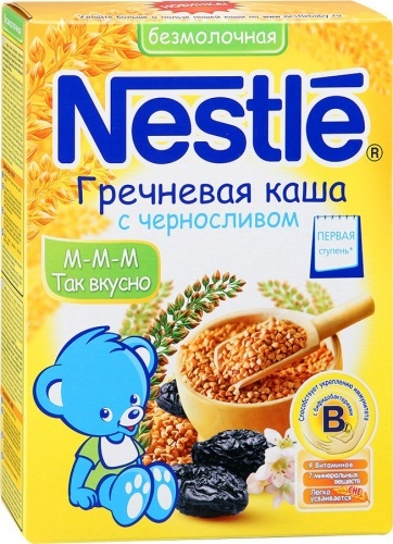 Каша Nestle Гречневая безмолочная с черносливом 1 ступень, 200г