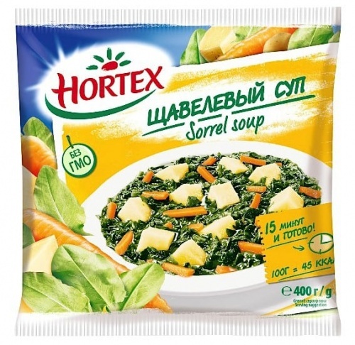 Смесь Hortex щавелевый суп замороженный 400г