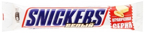 Шоколадный батончик Snickers "Белый" 81г