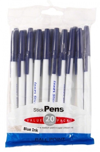 Ручка Luxor Stick шариковая синяя 20шт