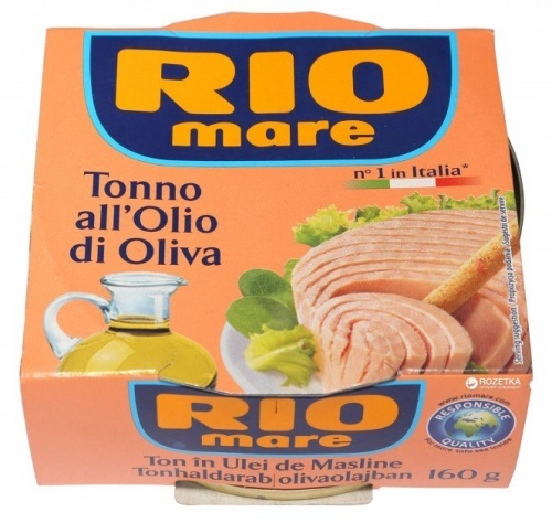 Тунец Rio Mare филе в оливковом масле, 160г