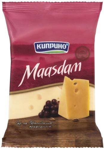 Сыр Киприно Маасдам 45% без змж 250г