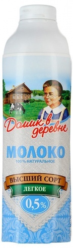 Молоко Домик в деревне Деревенское легкое ультрапастеризованное 0,5%, 950мл