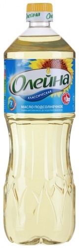 Масло Олейна Классическая подсолнечное рафинированное дезодорированное 1л