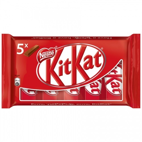 Шоколад молочный Kit Kat с хрустящей вафлей, 5шт*29г (145г)