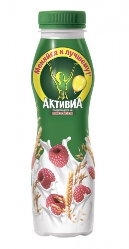 Йогурт АКТИВИА питьевой малина, 2,2%  290г