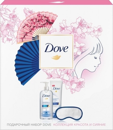 Подарочный набор Dove Коллекция красота и сияние: мицеллярная вода, 240 мл + крем-гель, 120 мл