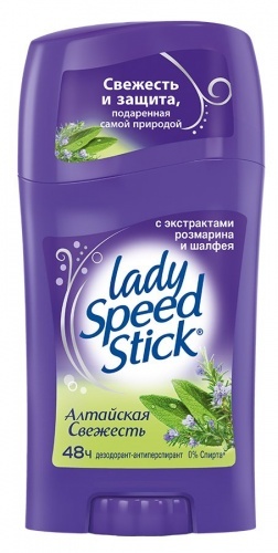 Дезодорант Lady Speed Stick Алтайская свежесть твердый, 45 гр