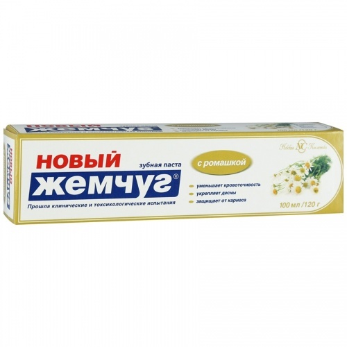 Зубная паста Невская Косметика Новый Жемчуг с ромашкой, 100 мл