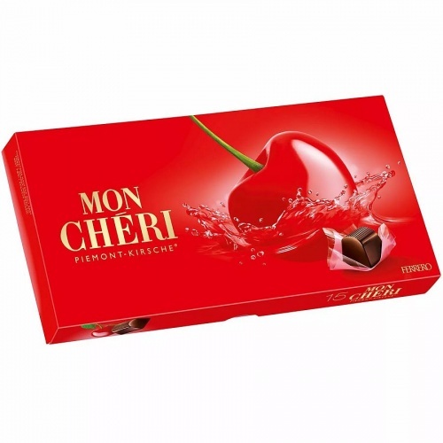 Набор конфет Ferrero Mon Cheri из темного шоколада с цельной вишней и ликером 157,5г