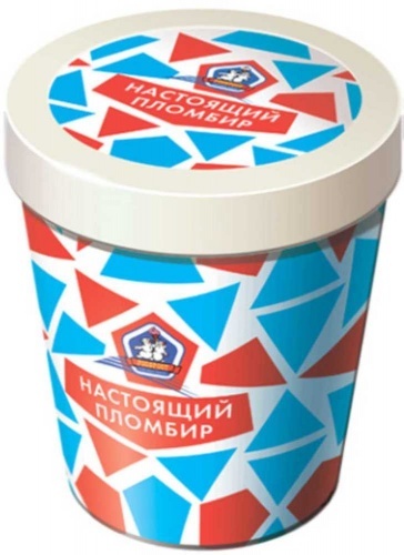 Мороженое Росфрост Настоящий Пломбир ванильный ведро 430г