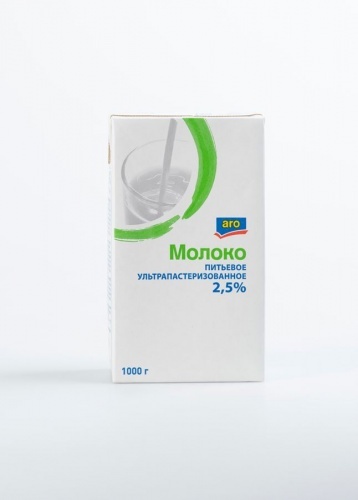 Молоко Aro ультрапастеризованное 2,5%, 973мл