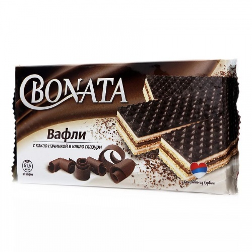 Вафли Bonata какао 160г