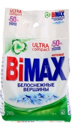 Стиральный порошок BiMax автомат Ultra Compact "Белоснежные вершины", 2,4 кг