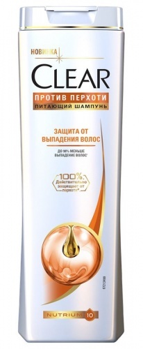Шампунь для ослабленных волос Clear Vita ABE против перхоти, защита от выпадения, 400 мл
