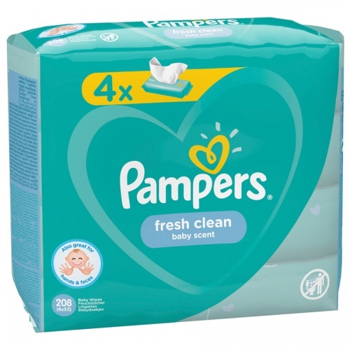 Салфетки Pampers детские влажные Fresh Clean 208шт