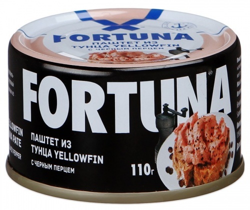 Паштет Fortuna из тунца с черным перцем, 110г