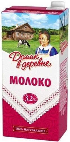 Молоко Домик в деревне стерилизованное 3,2%, 950г