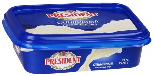 Сыр President плавленый сливочный 45%, 200г