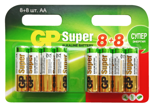 Батарейки GP AА Super 16шт