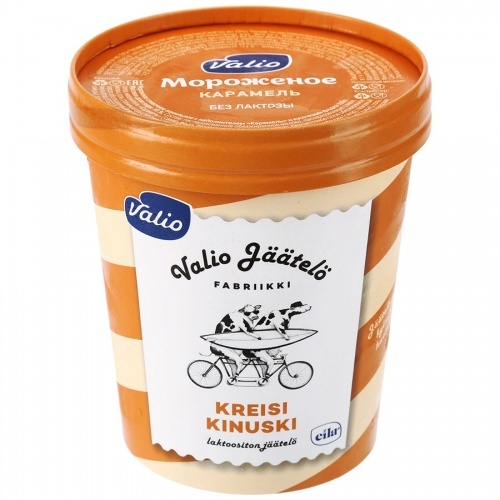Мороженое Valio карамель с кусочками фаджа сливочное без лактозы 10% 480мл