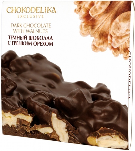 Шоколад темный с грецким орехом Chokodelika 160г