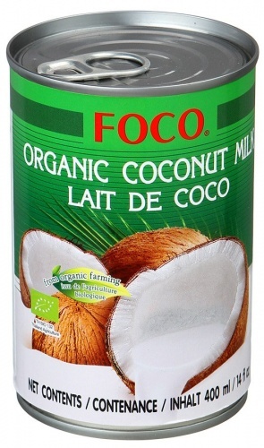 Молоко Foco кокосовое органическое 10-12%, 400мл