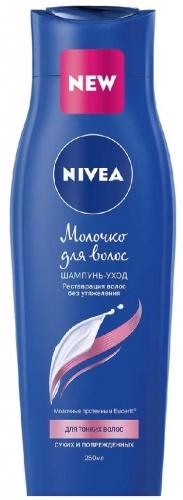 Шампунь-уход для тонких волос Nivea Молочко для волос, 250 мл
