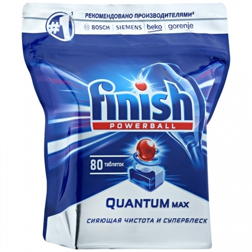 Средство Finish Quantum Shine&Protect для посудомоечных машин, 80 шт