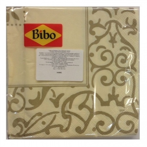 Салфетки Bibo Gold однослойные, 33х33 см, 20 шт