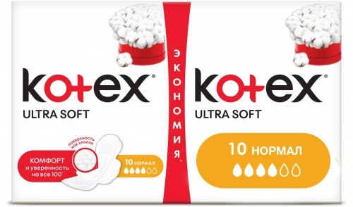 Прокладки гигиенические Kotex Ultra Soft Normal, 20 шт.
