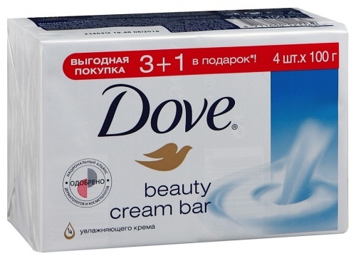 Крем-мыло Dove Красота и уход 4 шт по 100г
