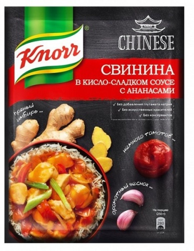 Приправа Knorr На второе свинина в кисло-сладком соусе с ананасами 37г