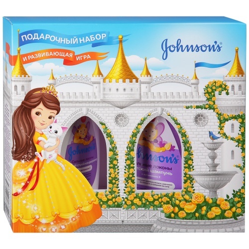 Набор подарочный Johnson's Шампунь детский для волос 0,3л и спрей-кондиционер детский для волос 0,2л