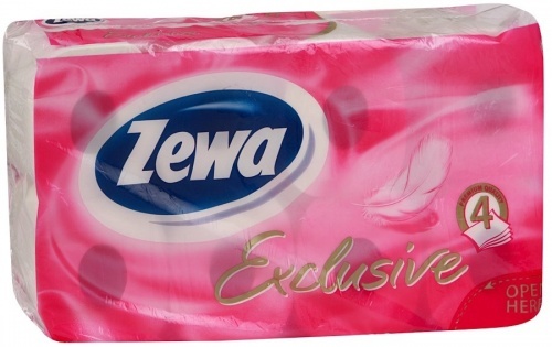 Туалетная бумага 4 х слойная купить. Zewa 4-х слойная. Зева 4 слойная 8 рулонов. Туалетная бумага Zewa Exclusive Comfort. Зева 8 слойная.