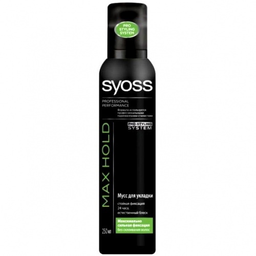 Мусс Syoss Max hold максимальная фиксация для волос 250мл