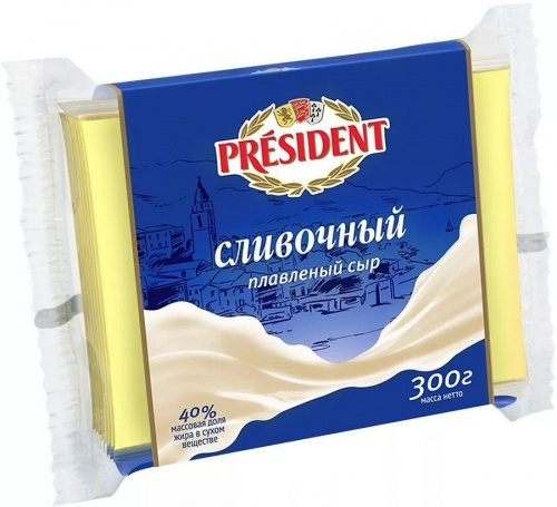Сыр President плавленый сливочный 40%, 300г