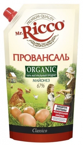 Майонез Mr.Ricco Organic 67% 400мл