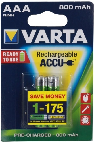 Аккумуляторные батареи Varta 800 ААА 2шт