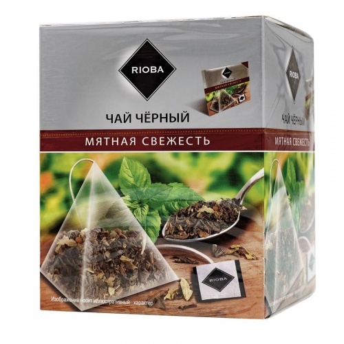 Чай Rioba Мятная свежесть черный 20х2г