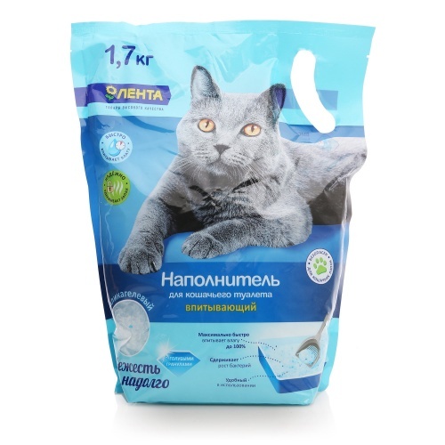 Наполнитель Лента для кошачьего туалета впитывающий силикагелевый 1,7кг
