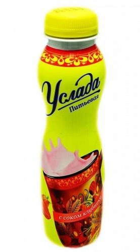Йогурт Услада питьевой клубника 1,2%, 290 гр