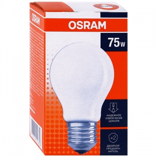 Лампа Osram стандарт матовая E27 75W