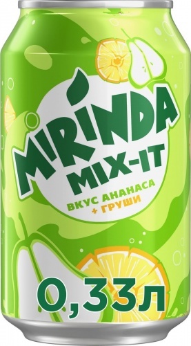 Газированный напиток Mirinda ананас груша 330мл упаковка 12шт