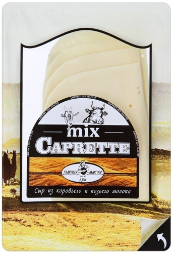Сыр Сырных дел мастер Caprette mix из козьего и коровьего молока 50%, 100г нарезка
